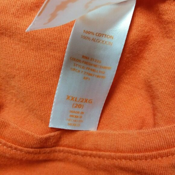 Orange Halloween T Shirt Ghost Pumpkin Spider Web BOO Graphic Girls JR 2XG - Picture 10 of 12